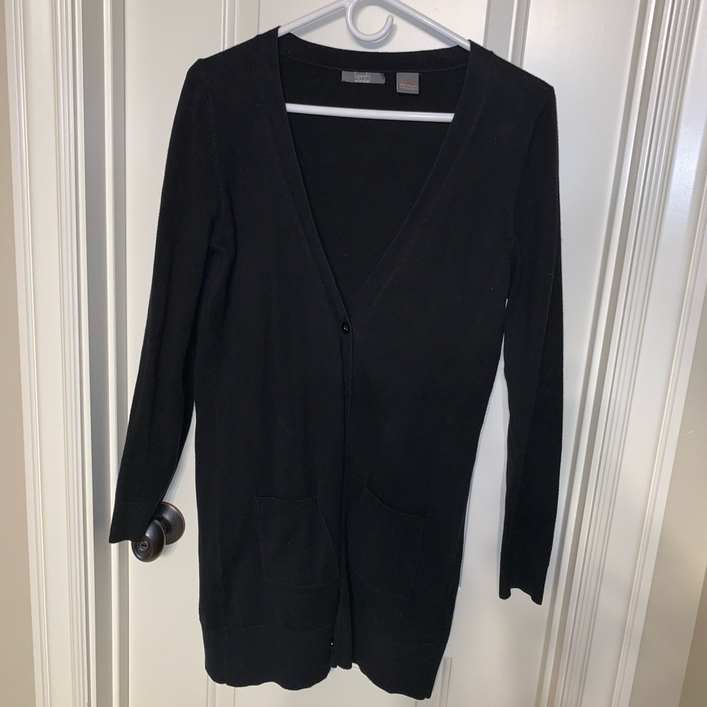 Black long cardigan